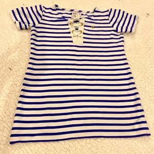 Juicy Couture shirt sleeve nautical top